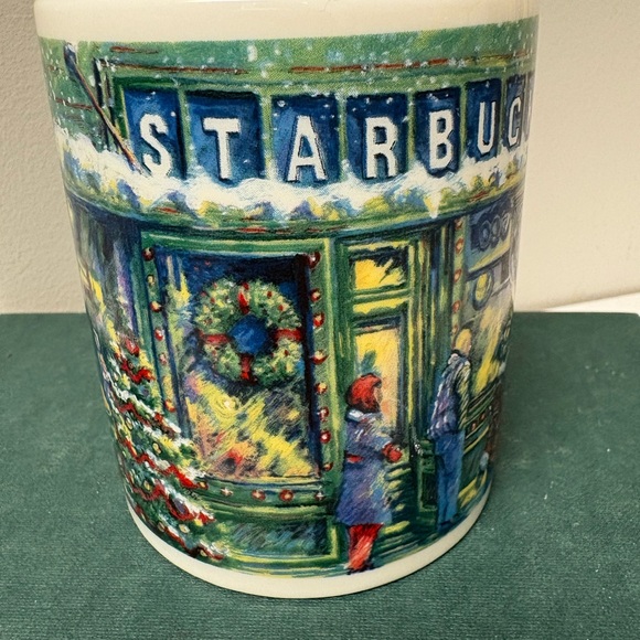 Vintage Starbucks Barista Christmas Holiday Market Scene Mug Made in Taiwan - Picture 4 of 7